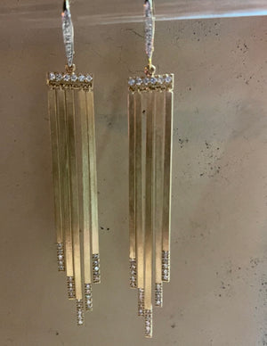 Fringe Diamond & Gold Earrings