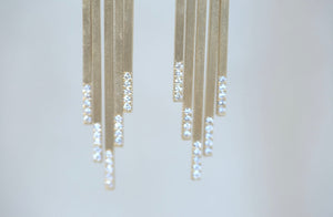 Fringe Diamond & Gold Earrings