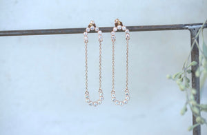 Horseshoe Diamond Drop Earrings