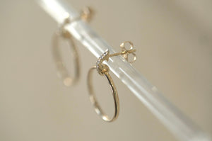 Barbie Diamond & Hoop Drop Earrings