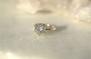 3.01CT Round Solitaire Lab Diamond Engagement Ring