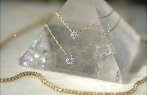 Classic Solitaire Lab Diamond Necklace