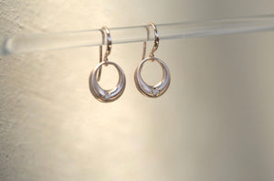 Little Moon & Diamond Drop Earrings