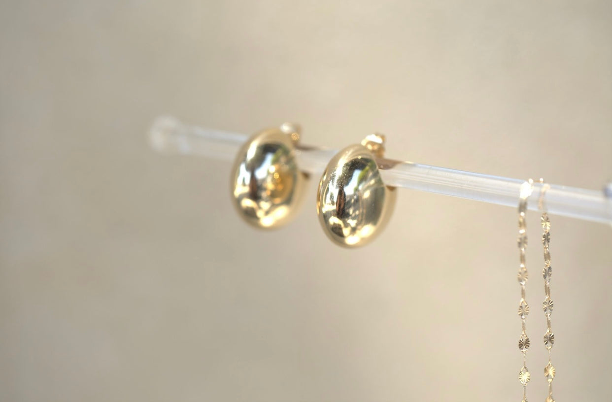 Chunky Huggie Hoop Earrings
