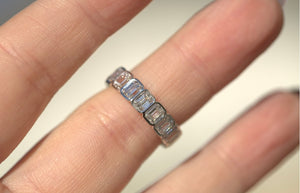 Emerald Cut Lab Diamond Eternity Band