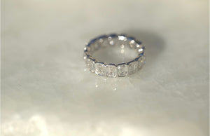Emerald Cut Lab Diamond Eternity Band