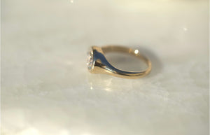 1.05CT Pear Lab Diamond Bezel Set East West