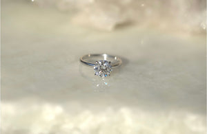 2.10CT Round Lab Diamond Engagement Ring
