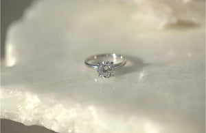 2.10CT Round Lab Diamond Engagement Ring