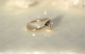 3.05CT Oval Lab Diamond East West Engagement Ring