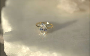 3.01CT Oval Lab Diamond Engagement Ring