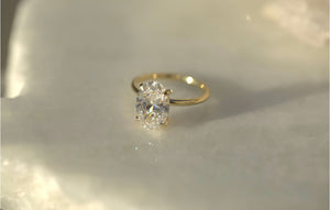 3.01CT Oval Lab Diamond Engagement Ring