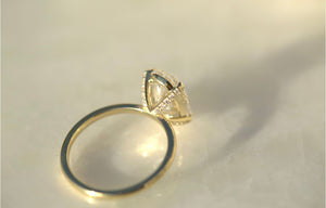 3.01CT Oval Lab Diamond Engagement Ring