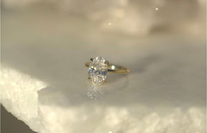 3.01CT Oval Lab Diamond Engagement Ring