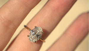 3.01CT Oval Lab Diamond Engagement Ring