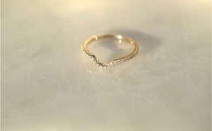 Curved Contour Diamond Eternity Wedding Band
