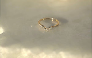 Curved Contour Diamond Eternity Wedding Band