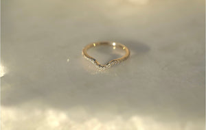 Curved Contour Diamond Eternity Wedding Band