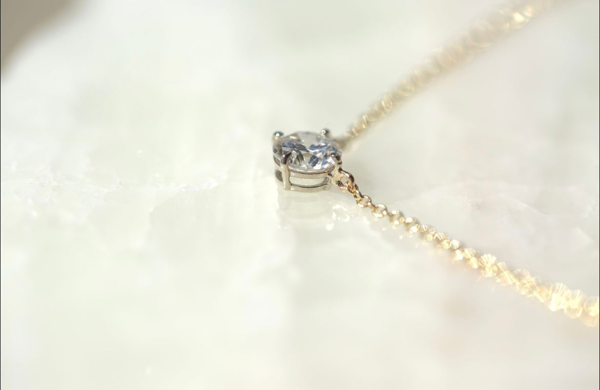 Classic Solitaire Lab Diamond Necklace