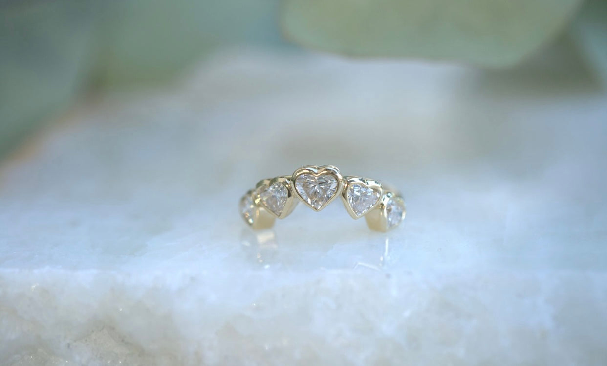 True Love Heart Lab Diamond Band