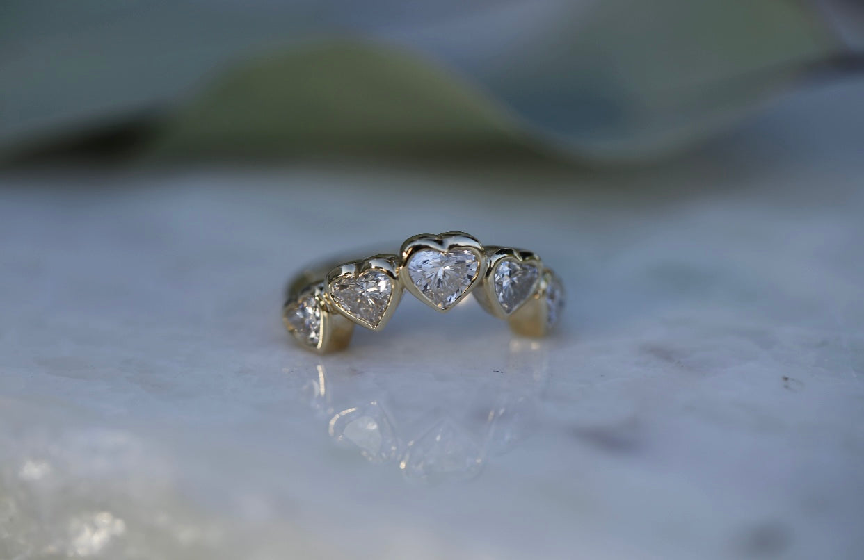 True Love Heart Lab Diamond Band
