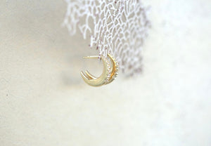 Crescent Moon Diamond Earrings