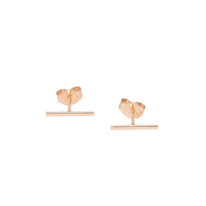 Gold Bar Stud Earrings