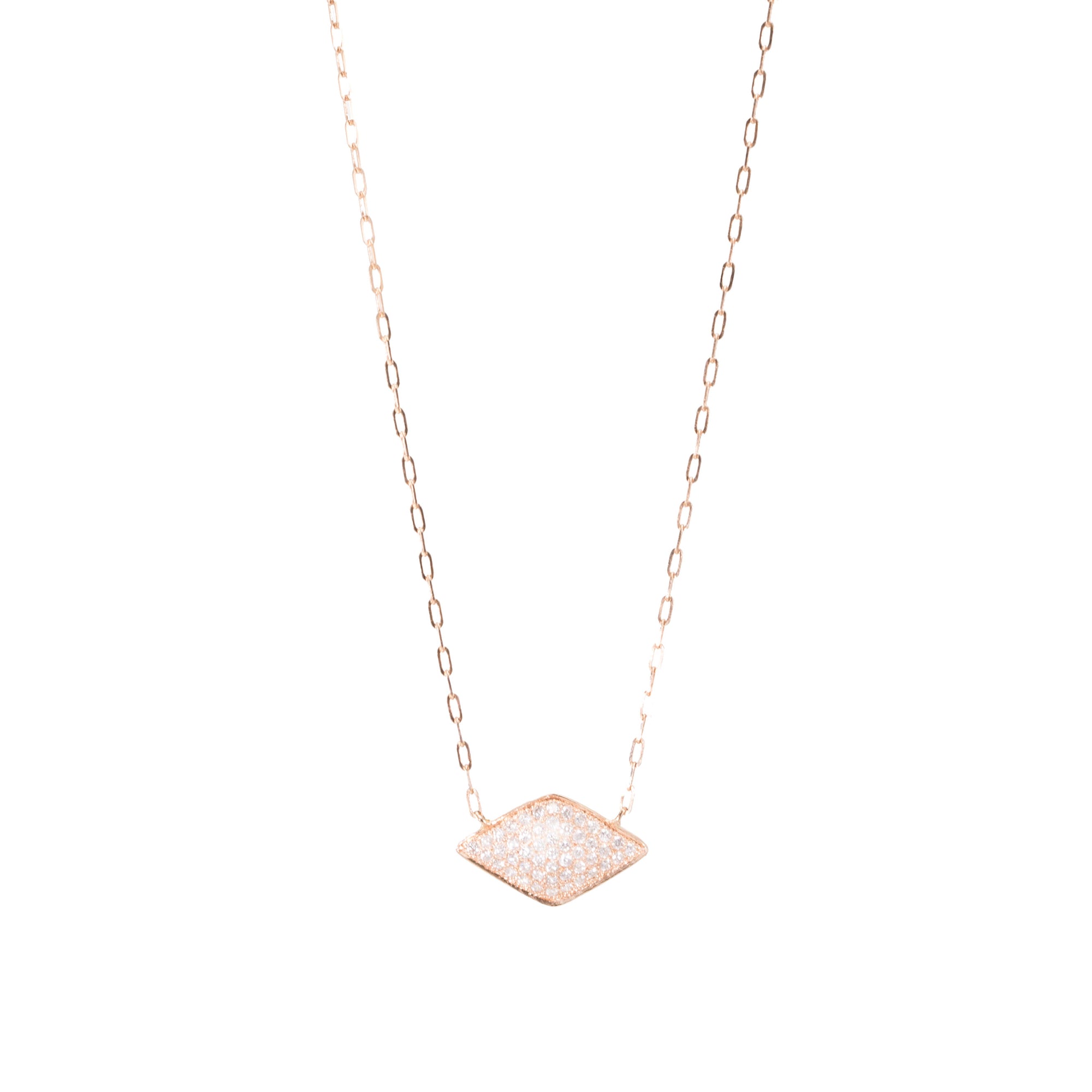 Diamond Shape Pave Necklace