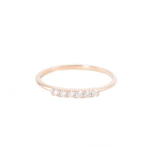 Curve Diamond Bar Ring