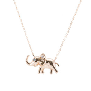 Happy Elephant Diamond Necklace