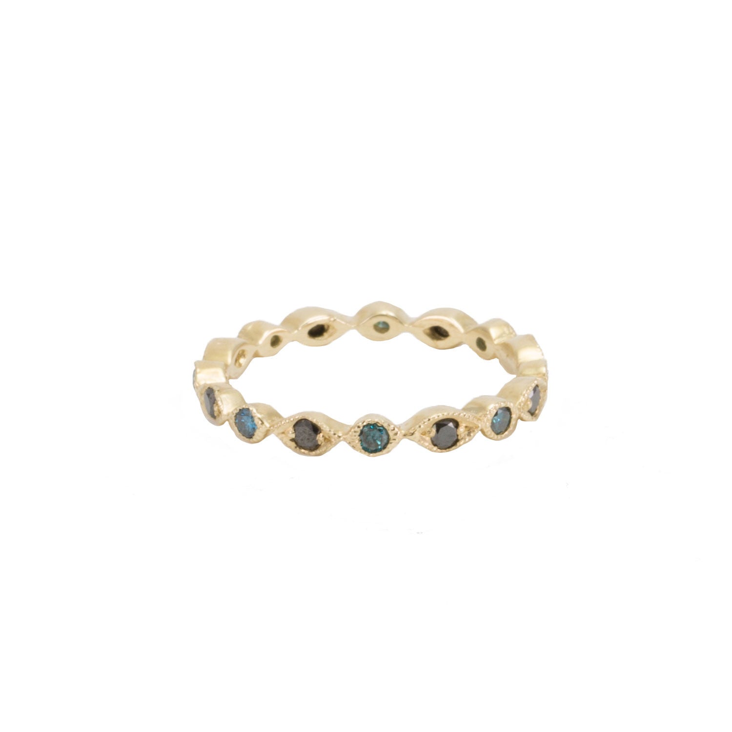 Fancy Blue & Black Diamond Ring