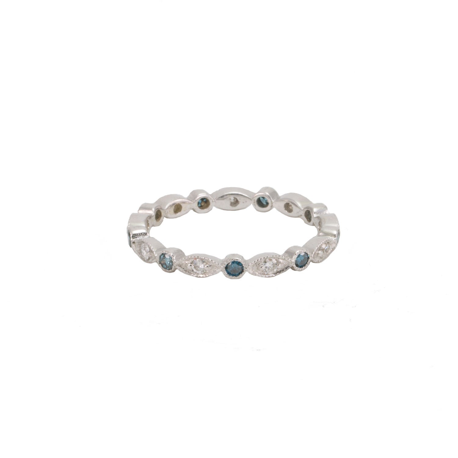 Fancy White & Blue Diamond Ring