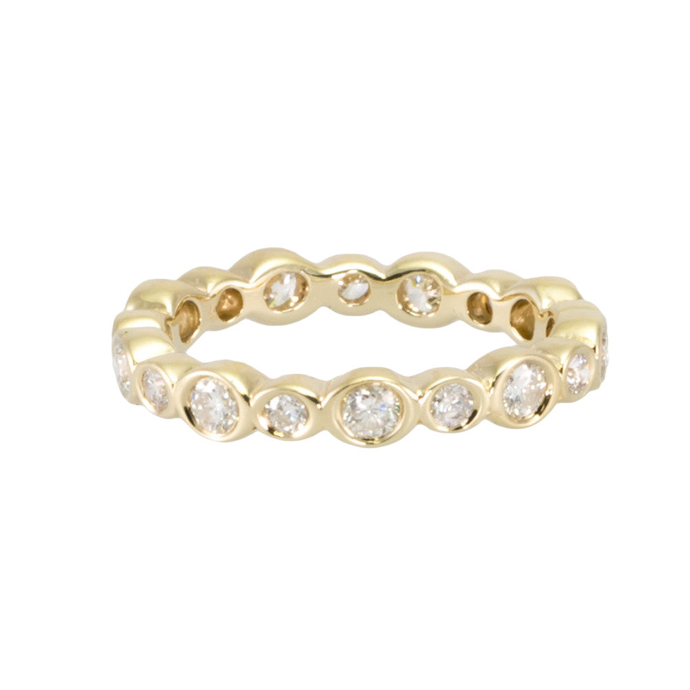 Diamond Eternity Band with Alternating Bezels