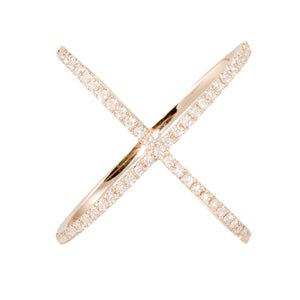 Criss Cross Diamond Ring