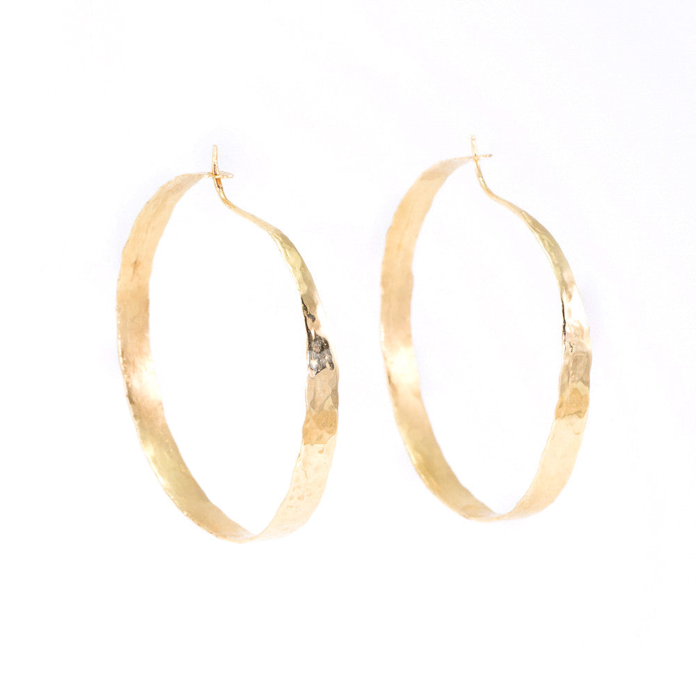 Organic Gold Hoop Earrings