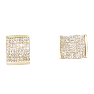 Pave Curve Diamond Studs