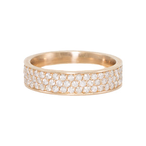 Triple Row Pave Diamond Band