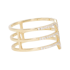 Chevron Diamond Ring