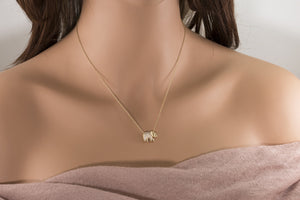 Lucky Elephant Diamond Necklace
