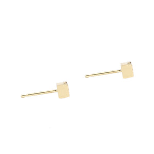 Large Square Diamond Stud Earrings