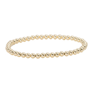 4mm Gold Filled Bead Bracelet