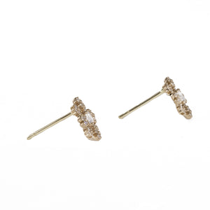 Snowflake Diamond Stud Earrings