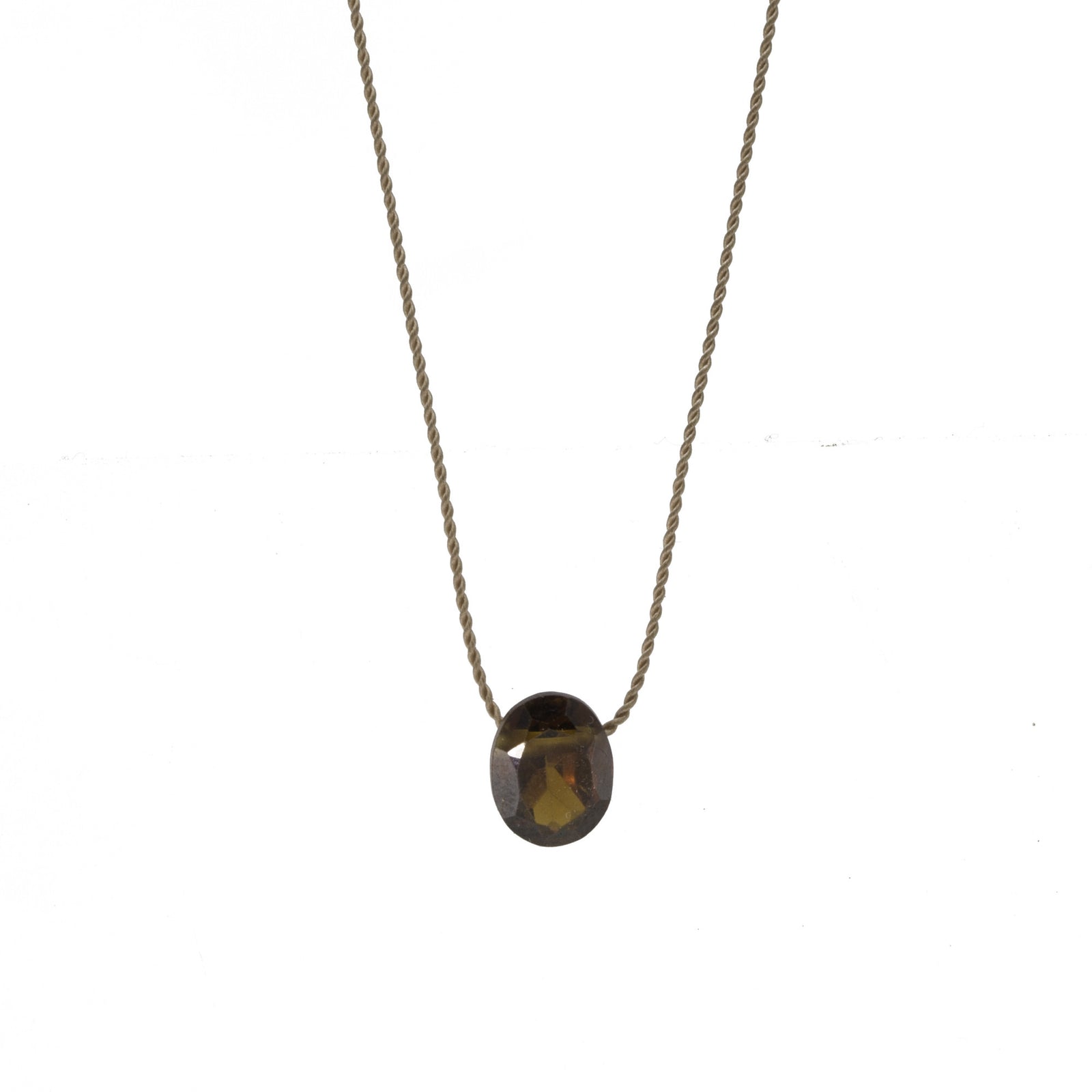 Champagne Crystal Silk Necklace
