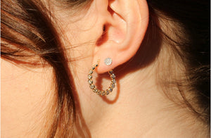 Victorian Twist Diamond Hoops