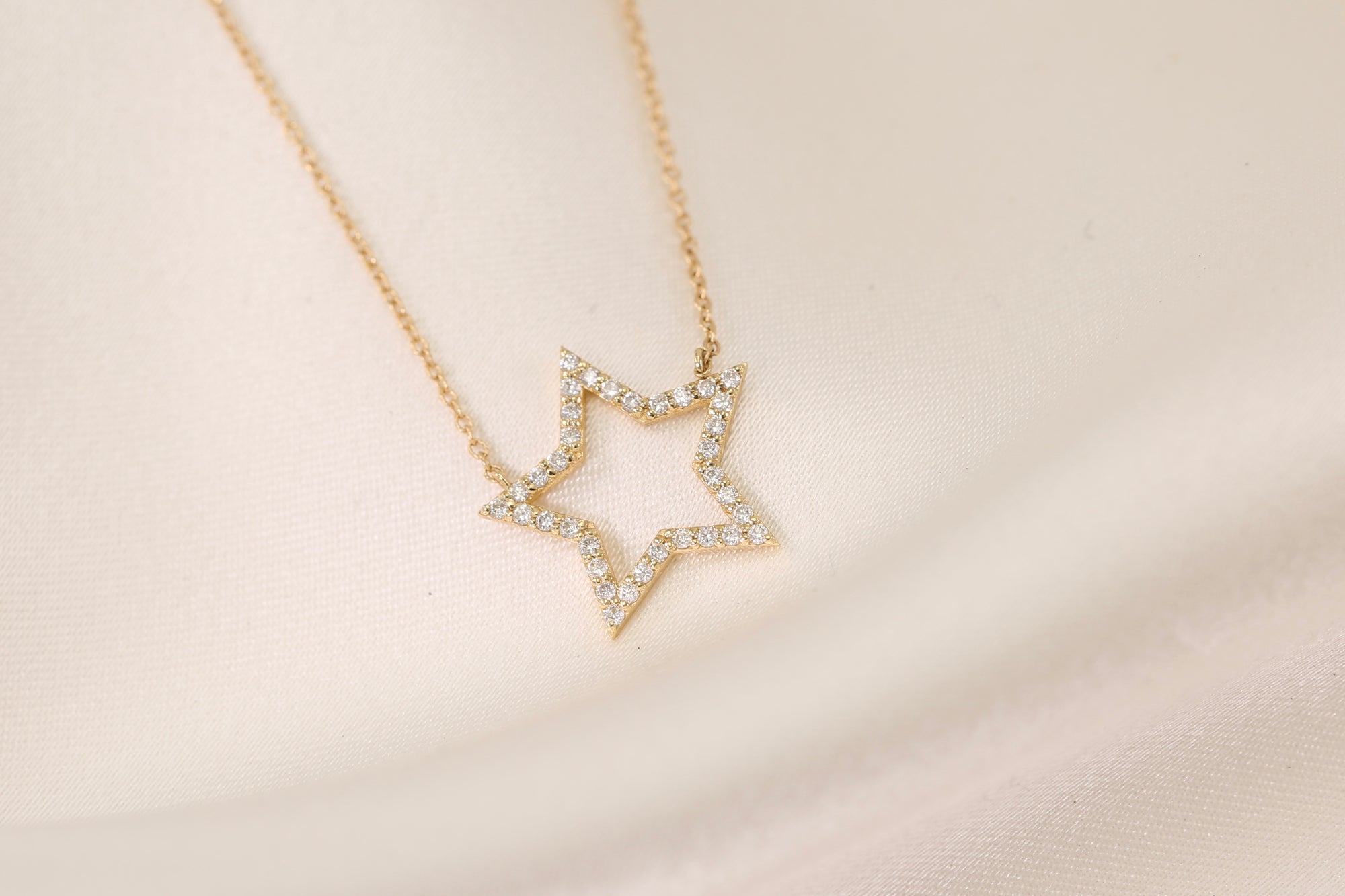 Star Cut Out Diamond Necklace