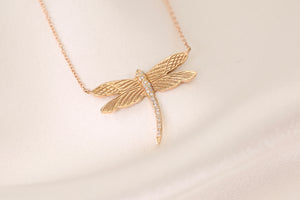 Dragonfly Diamond Necklace