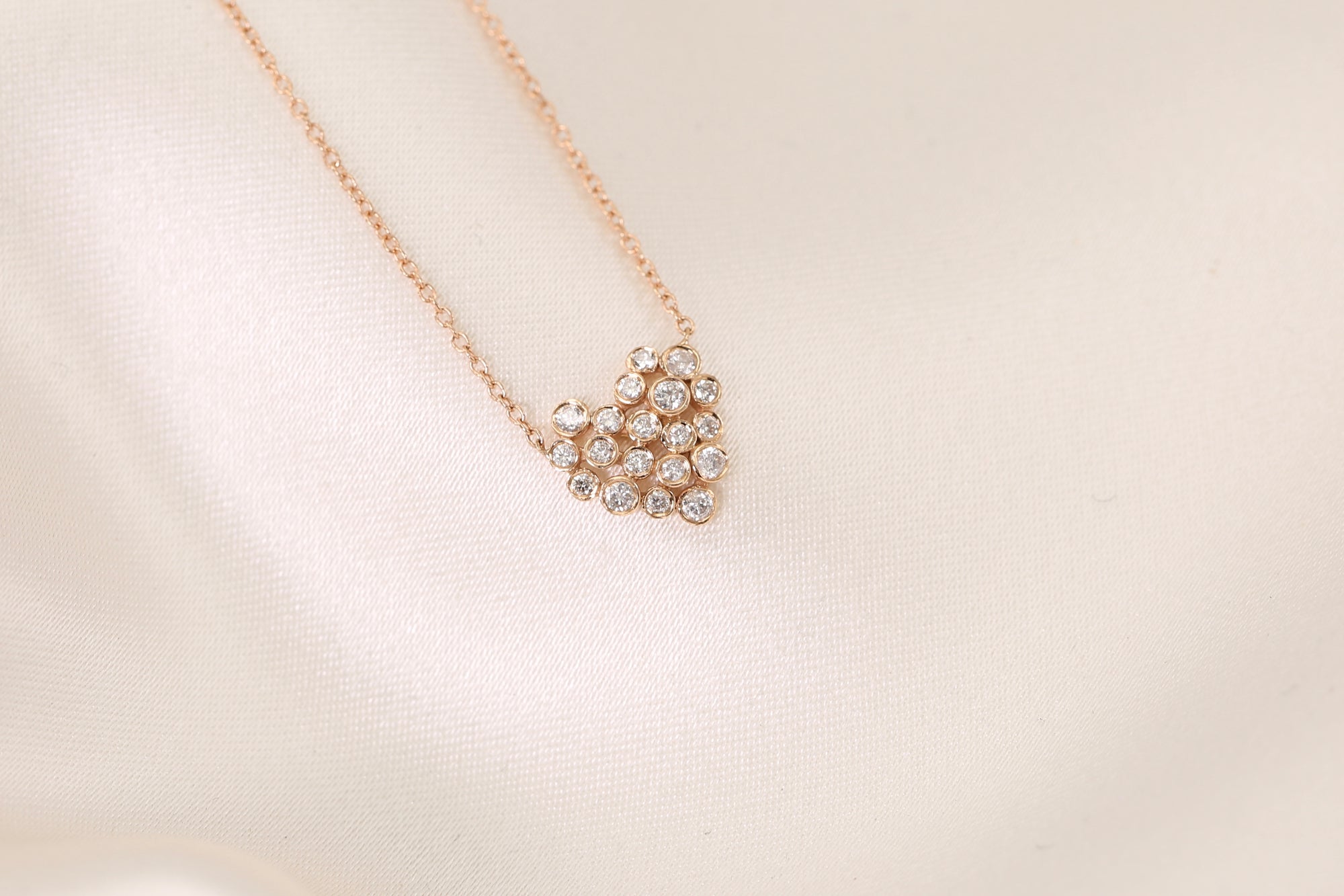 Bubble Heart Diamond Necklace