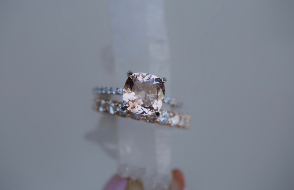 Morganite Diamond Ring