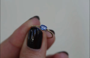 Oval Blue Sapphire Ring