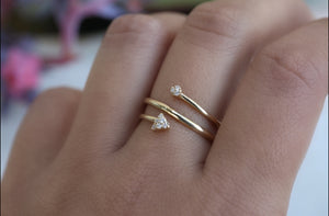 Arrow Wrap Diamond Ring